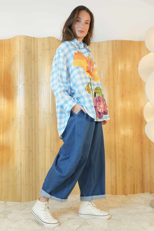 Zeta Otto Lily on Gingham Shirt /50 *pre order due approx 5 days